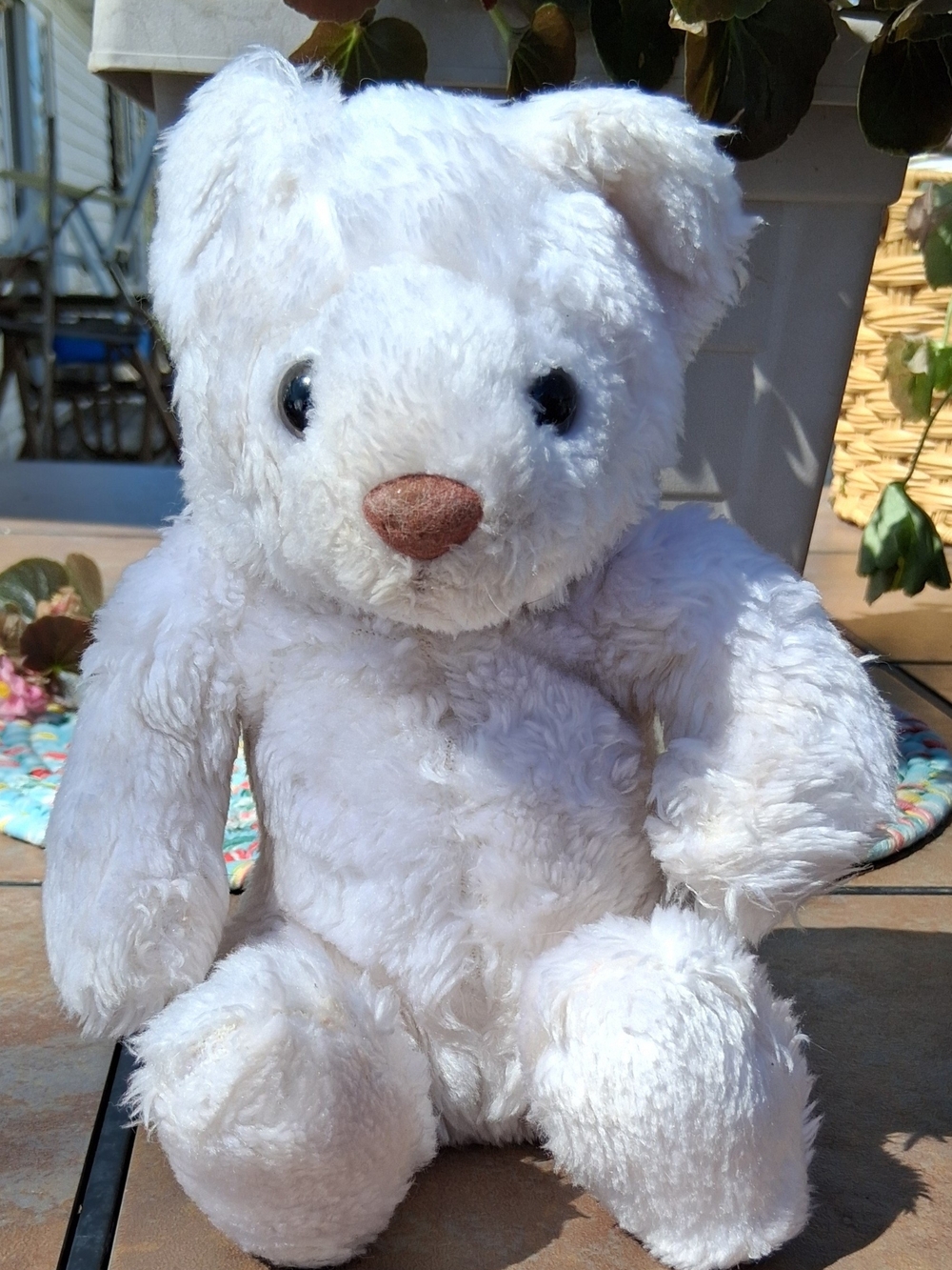 Vintage Russ White Plush Teddy Bear